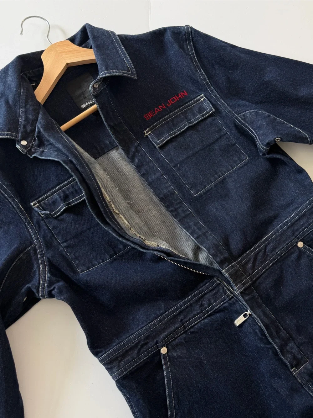 Sean John VTG Y2K Coveralls Denim Jumpsuit Kids Large 16 18 Mens XS Womens Small